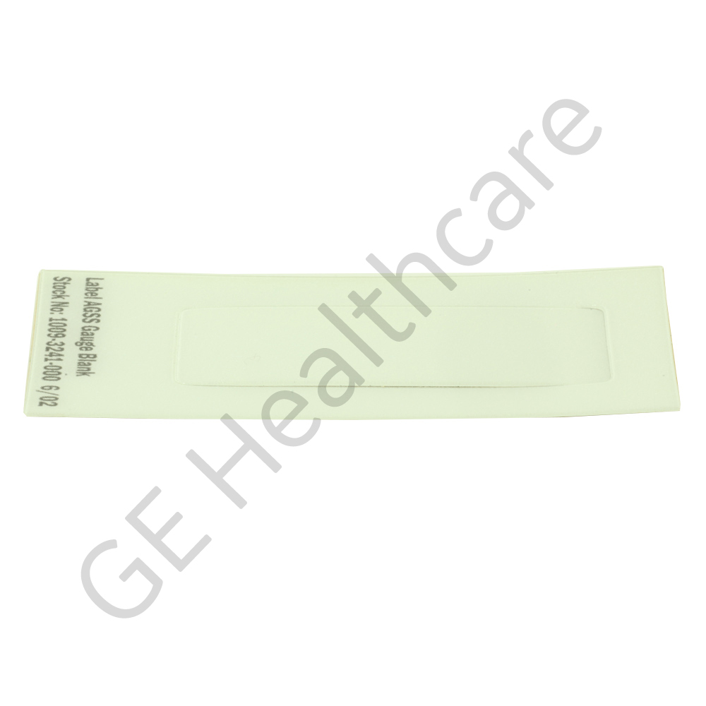 Label AGSS Gauge Blank Label AGSS Gauge Blank