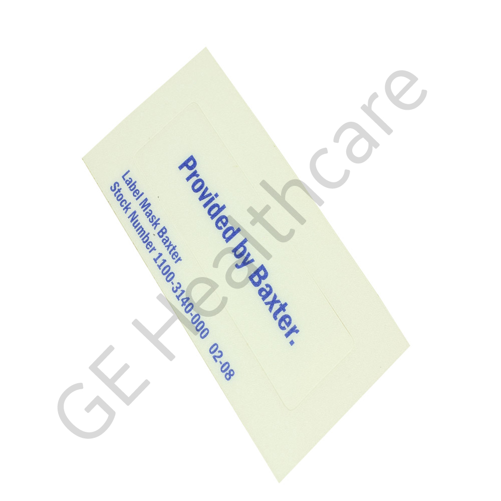 Sticker Label Mask Baxter Sevoflurane Sticker Label Mask Baxter Sevoflurane