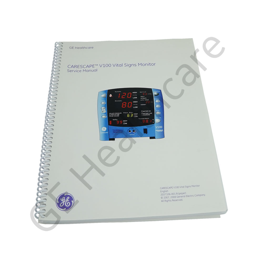 MNL SVC CARESCAPE V100 MNL SVC CARESCAPE V100