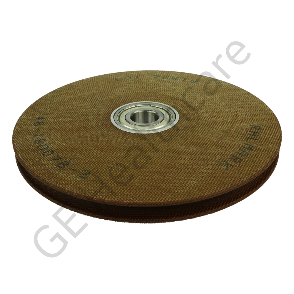 ID 0.590  OD 05.750  LG 0.420 GROOVE DIA 05.250  FACE 0.420 PHENOLIC WITH BALL BRG INSERT ID 0.590  OD 05.750  LG 0.420 GROOVE DIA 05.250  FACE 0.420 PHENOLIC WITH BALL BRG INSERT