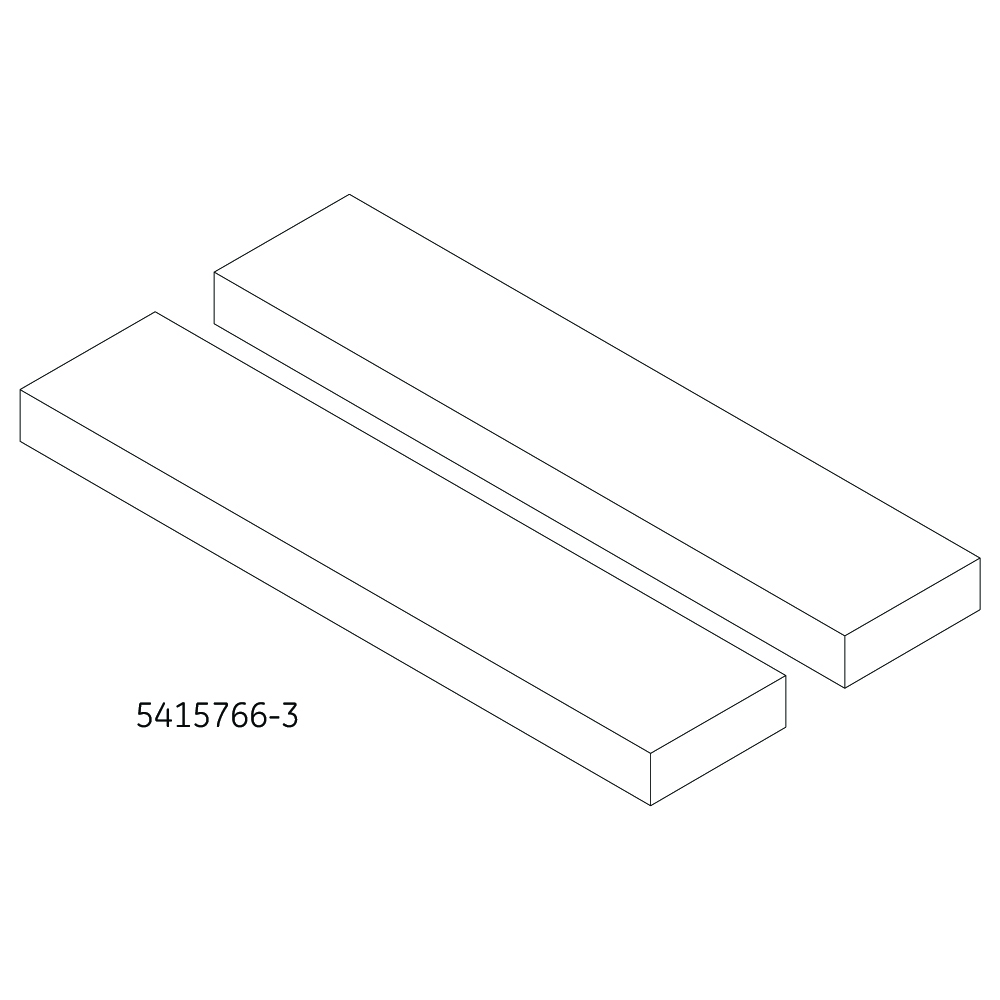 MR Patient Positioning Pad, rectangular shape, 14 in (L) x 3 in (W) x 1 in (H), qty 2