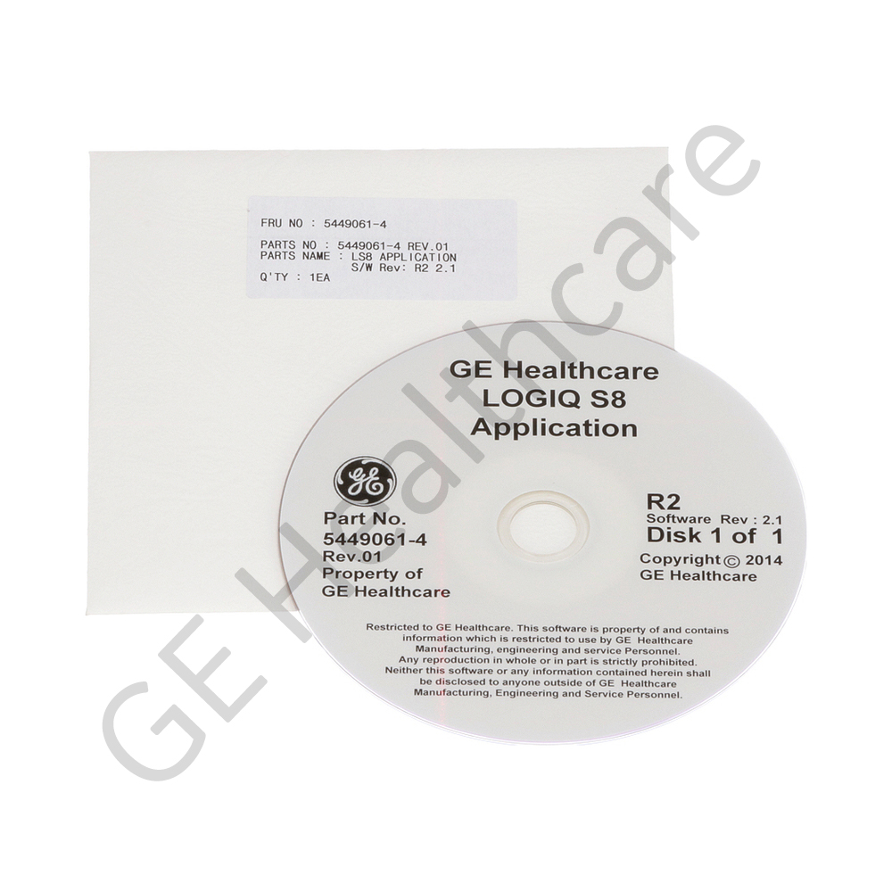 LOGIQ S8 R2 Application Software 5449061-4 LOGIQ S8 R2 Application Software 5449061-4
