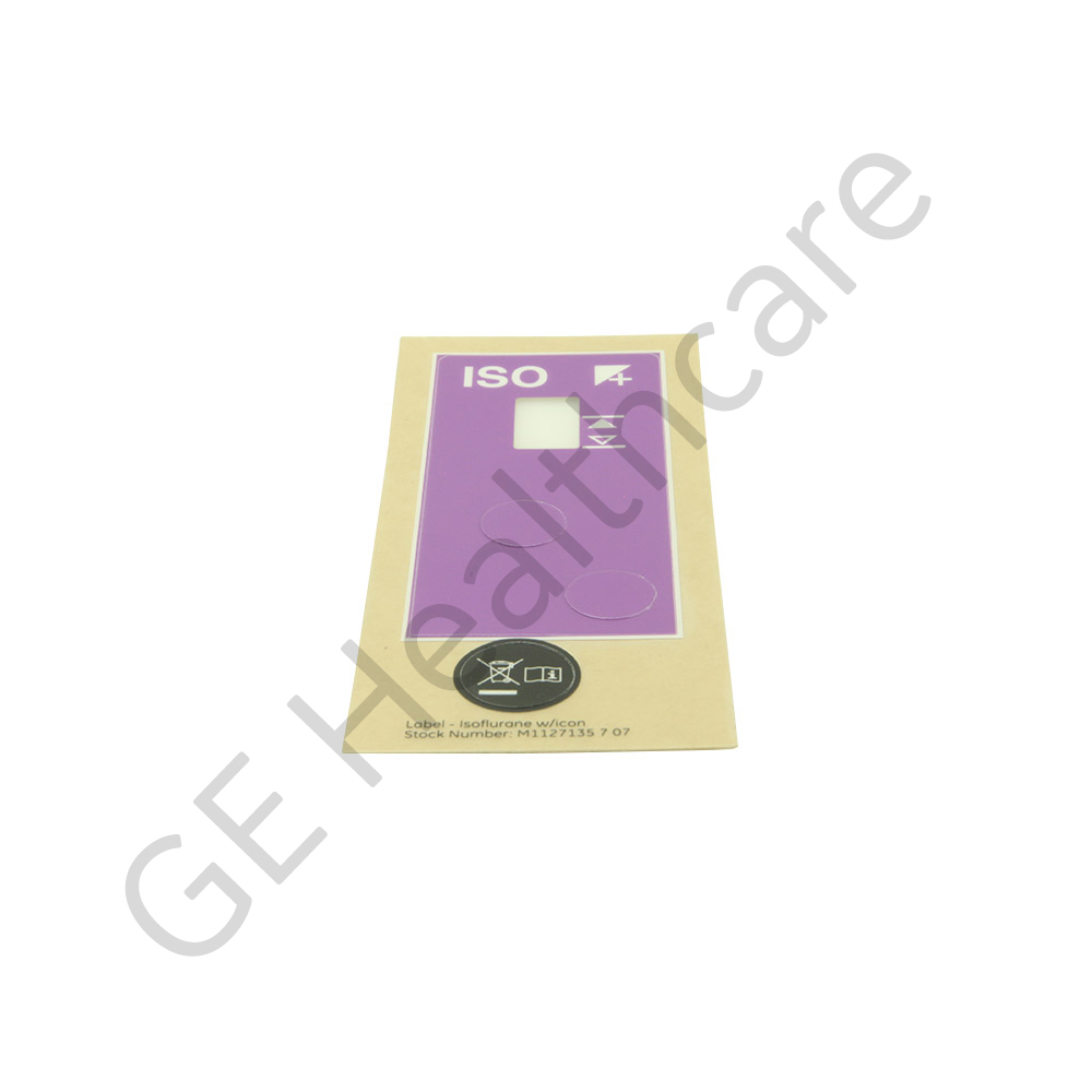 Sticker Label Isoflurane with Icon Sticker Label Isoflurane with Icon